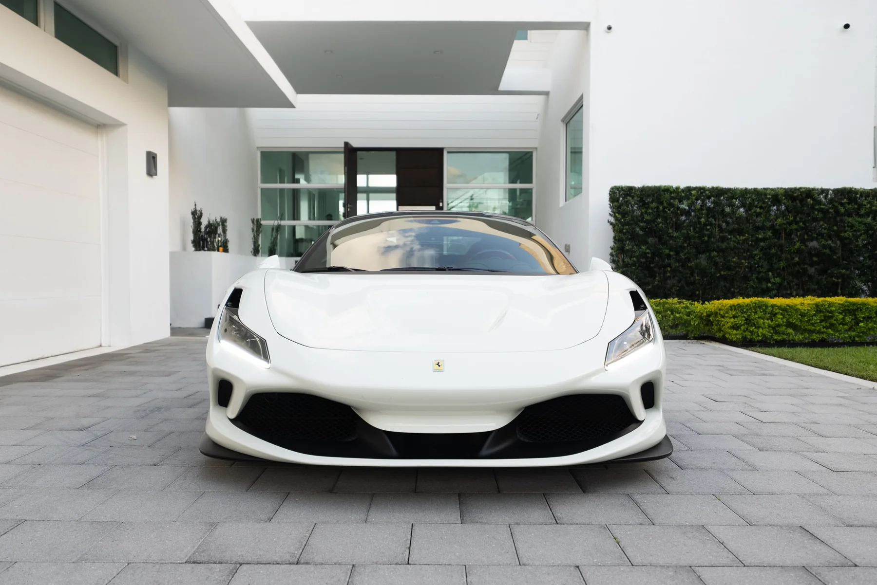 White exotic car with a high-gloss protected finish